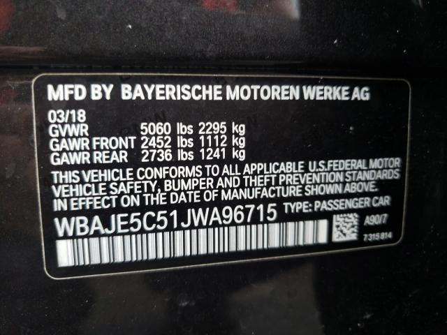 2018 BMW 540 I WBAJE5C51JWA96715