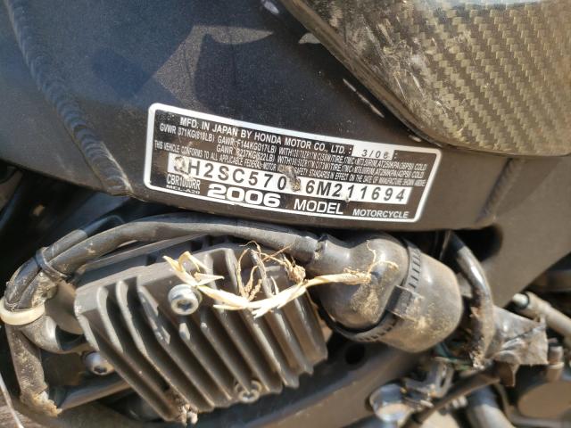 2006 HONDA CBR1000 RR JH2SC57006M211694