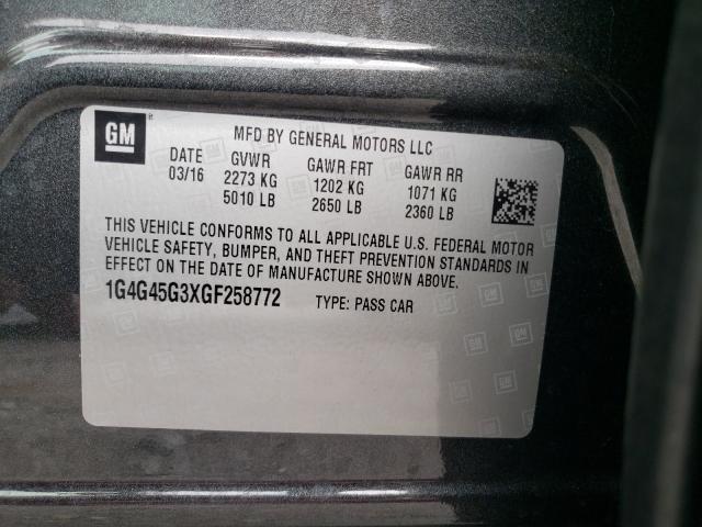 2016 BUICK LACROSSE S 1G4G45G3XGF258772