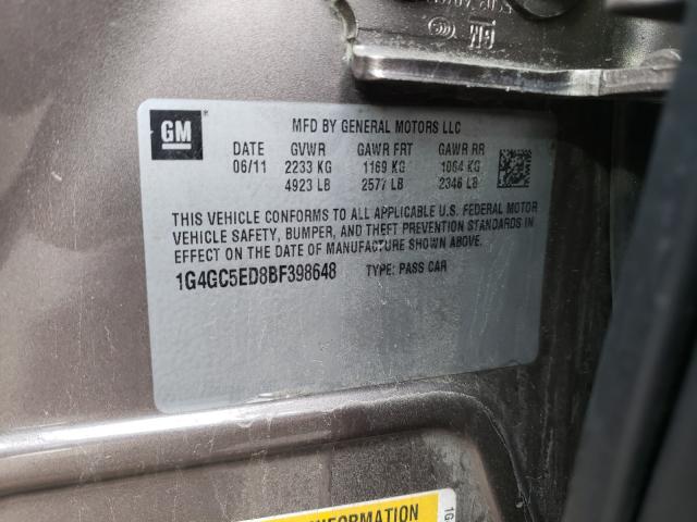 2011 BUICK LACROSSE C 1G4GC5ED8BF398648