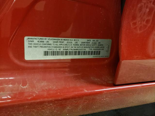 2010 VOLKSWAGEN JETTA WOLF 3VWRJ7AJ4AM150774