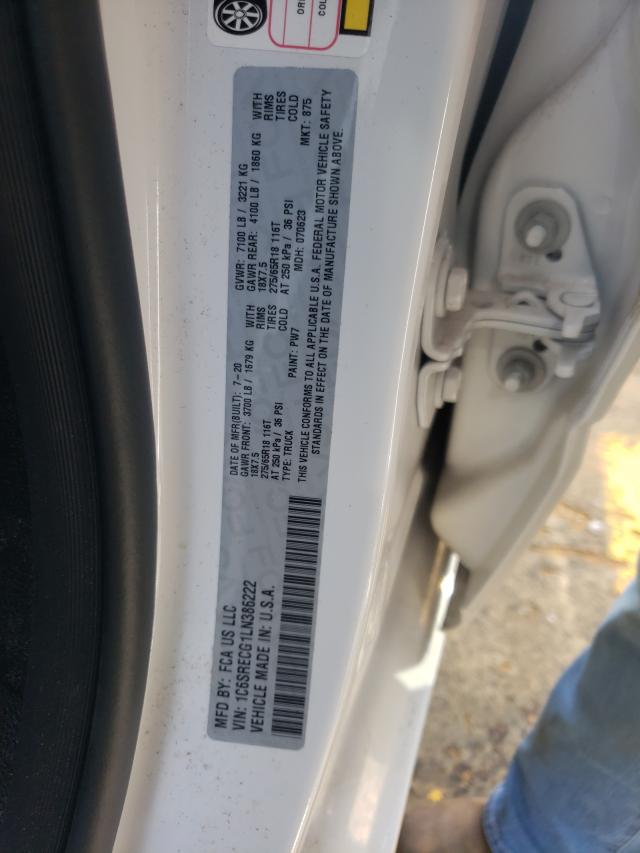 2020 RAM 1500 TRADE 1C6SRECG1LN386222