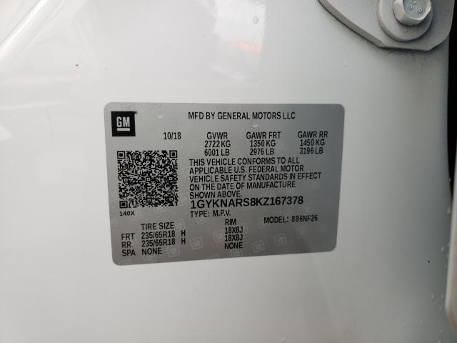 2019 CADILLAC XT5 1GYKNARS8KZ167378