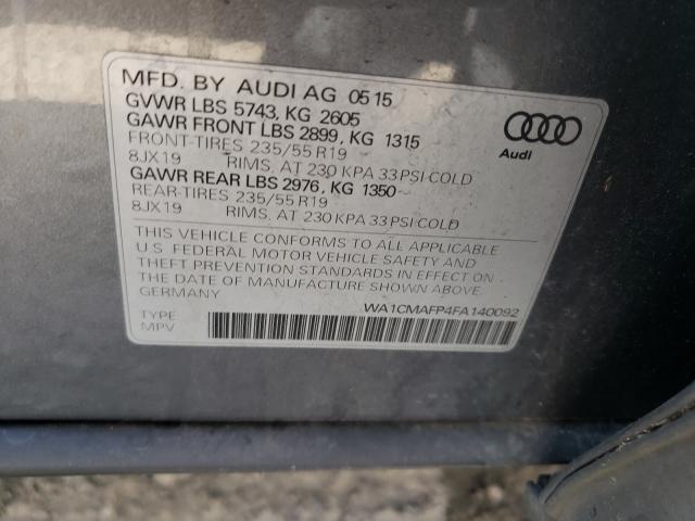 2015 AUDI Q5 TDI PRE WA1CMAFP4FA140092