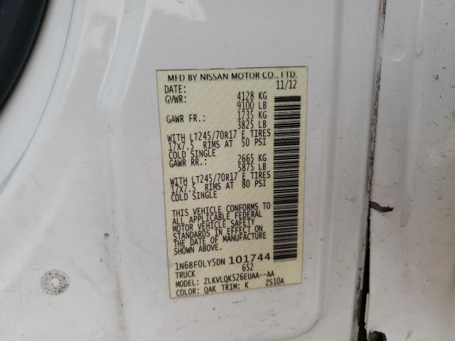 2013 NISSAN NV 2500 1N6BF0LY5DN101744