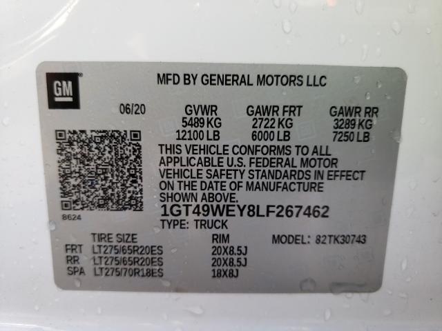 2020 GMC SIERRA K35 1GT49WEY8LF267462