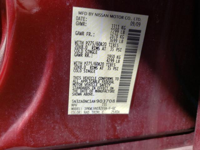 2010 INFINITI QX56 5N3ZA0NC1AN903708