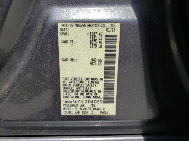 1N4BL3AP0EC204029 Nissan Altima 3.5 2014. Фото: 9