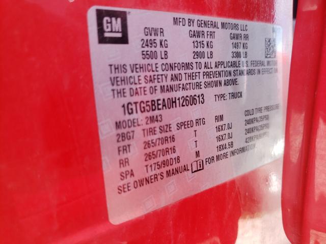 2017 GMC CANYON 1GTG5BEA0H1260613