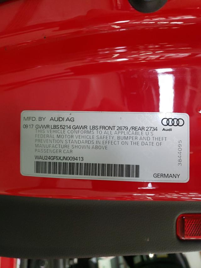 2018 AUDI S5 PRESTIG WAU24GF5XJN009413
