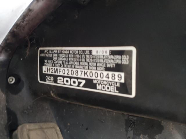2007 HONDA CN250 JH2MF02087K000489
