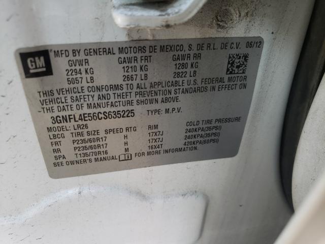 2012 CHEVROLET CAPTIVA SP 3GNFL4E56CS635225