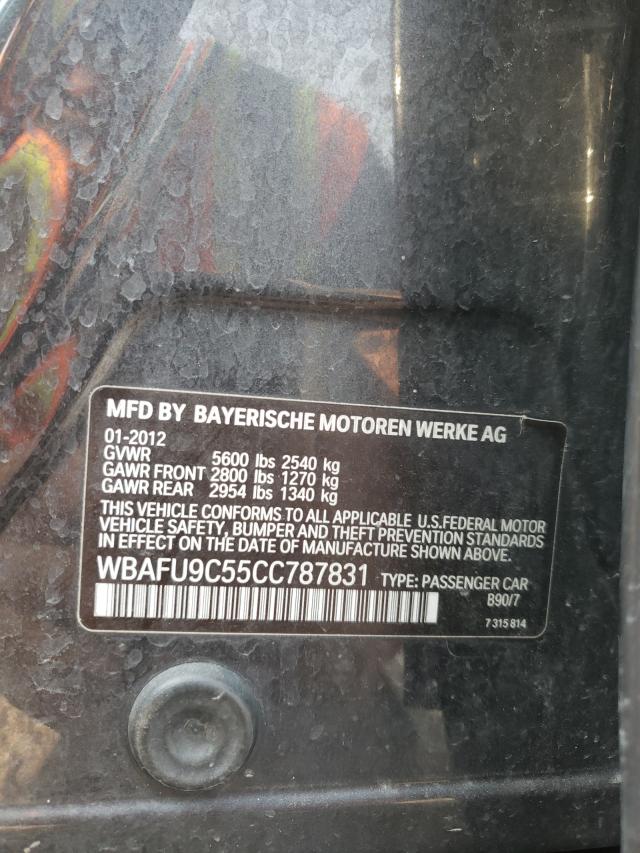 2012 BMW 550 XI WBAFU9C55CC787831
