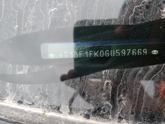2016 TOYOTA CAM SOL 4T1BF1FK0GU597669