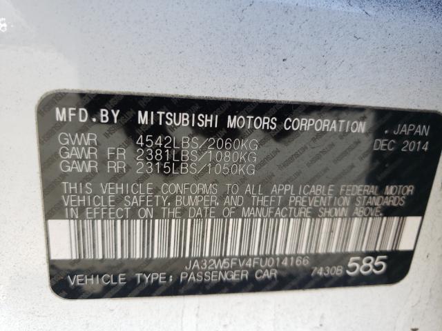 2015 MITSUBISHI LANCER EVO JA32W5FV4FU014166