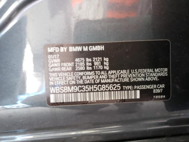 2017 BMW M3 WBS8M9C35H5G85625