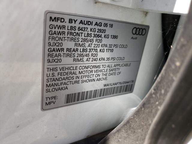 VIN WA1LHAF70JD044178 2018 Audi Q7, Premium Plus no.10