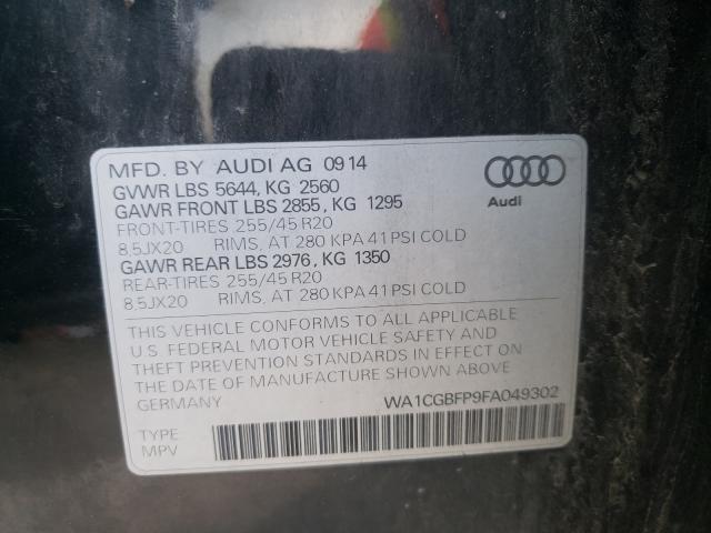 2015 AUDI SQ5 PREMIU WA1CGBFP9FA049302