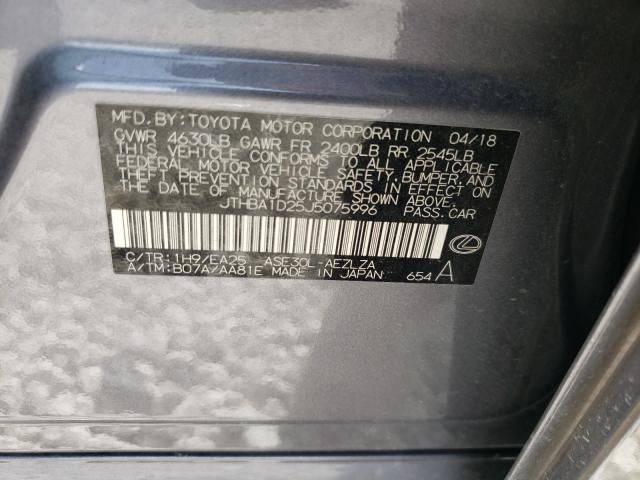 2018 LEXUS IS JTHBA1D25J5075996
