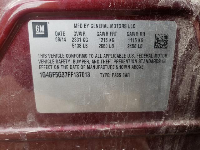 2015 BUICK LACROSSE P - 1G4GF5G37FF137013
