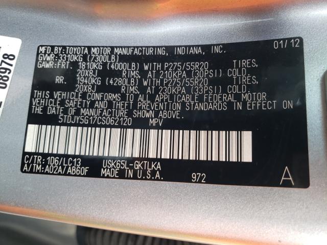 2012 TOYOTA SEQUOIA LI 5TDJY5G17CS062120