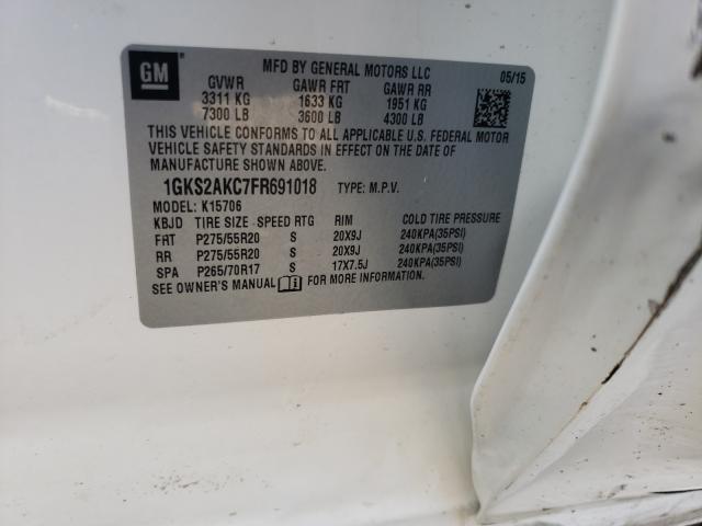2015 GMC YUKON SLE 1GKS2AKC7FR691018