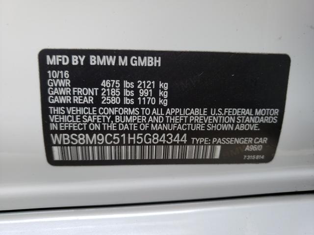 2017 BMW M3 WBS8M9C51H5G84344