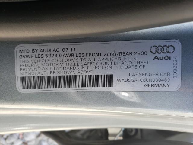2012 AUDI A7 PRESTIG WAUSGAFC8CN030489