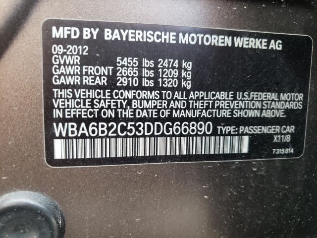 VIN WBA6B2C53DDG66890 2013 BMW 6 Series, 650 I no.10