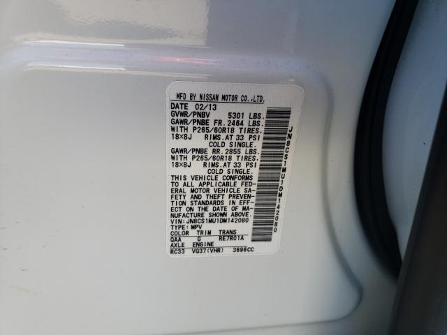 2013 INFINITI FX37 JN8CS1MU1DM142080