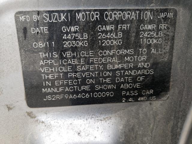 2012 SUZUKI KIZASHI SP JS2RF9A64C6100090