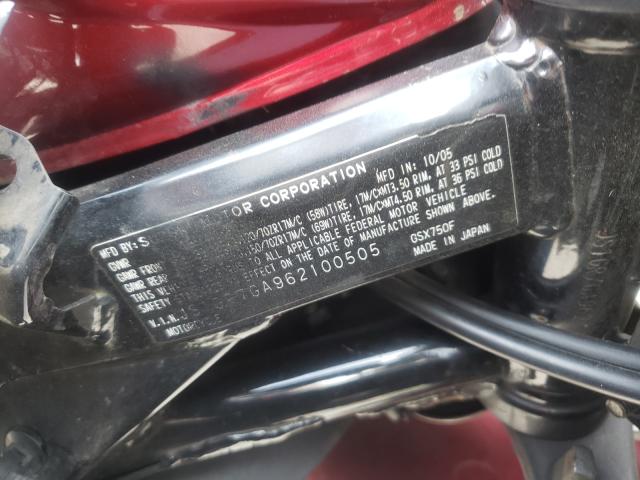 2006 SUZUKI GSX750 F JS1GR7GA962100505