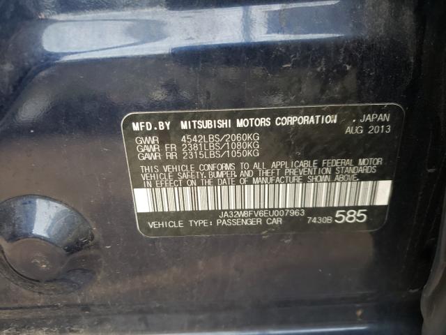 2014 MITSUBISHI LANCER EVO JA32W8FV6EU007963