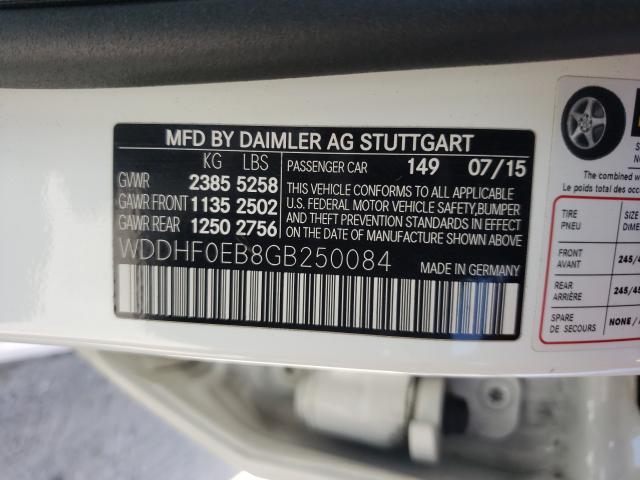 2016 MERCEDES-BENZ E 250 BLUE WDDHF0EB8GB250084