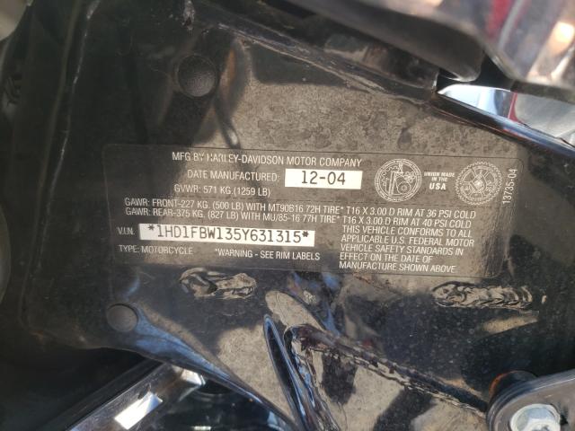 2005 HARLEY-DAVIDSON FLHRI 1HD1FBW135Y631315