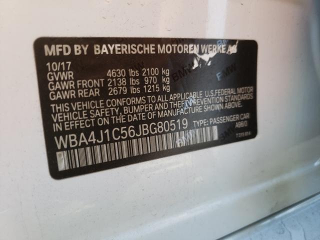 2018 BMW 430I GRAN WBA4J1C56JBG80519