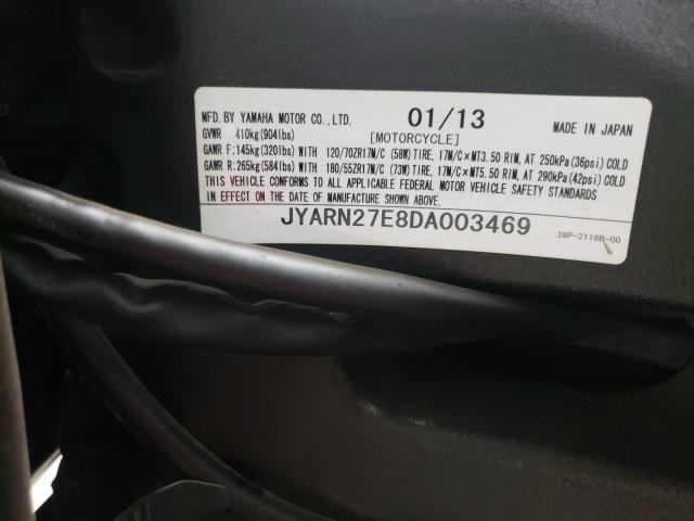 2013 YAMAHA FZ8 N JYARN27E8DA003469