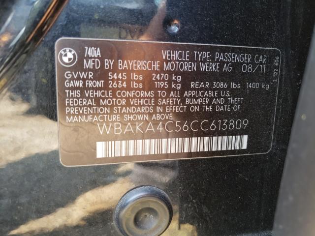 2012 BMW 740 I VIN: WBAKA4C56CC613809 Lot: 49149524