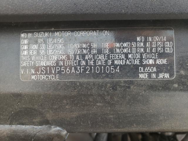 2015 SUZUKI DL650 A JS1VP56A3F2101054