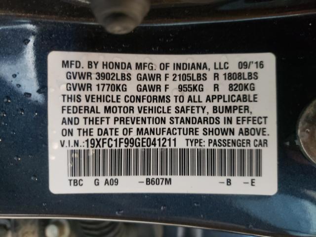 2016 HONDA CIVIC TOUR 19XFC1F99GE041211