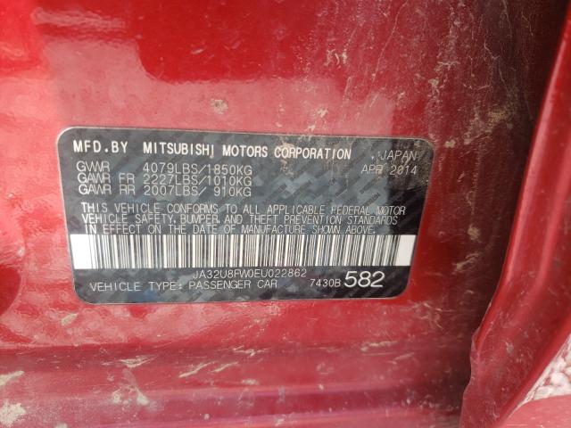 2014 MITSUBISHI LANCER GT JA32U8FW0EU022862