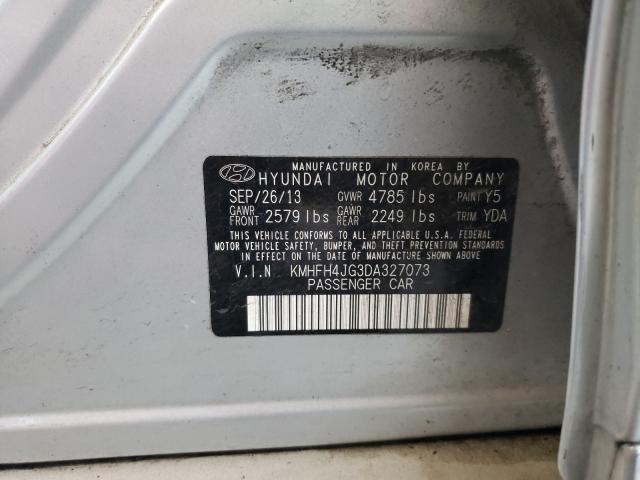 2013 HYUNDAI AZERA GLS KMHFH4JG3DA327073
