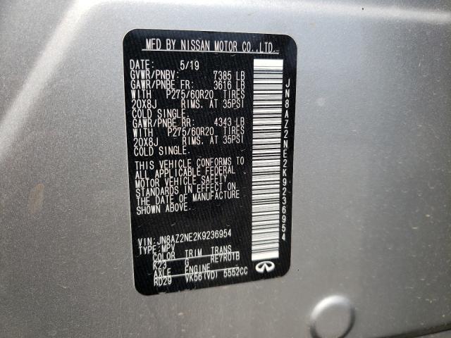 2019 INFINITI QX80 LUXE JN8AZ2NE2K9236954