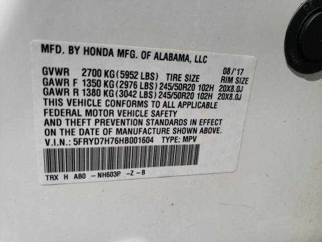 2017 ACURA MDX SPORT 5FRYD7H76HB001604