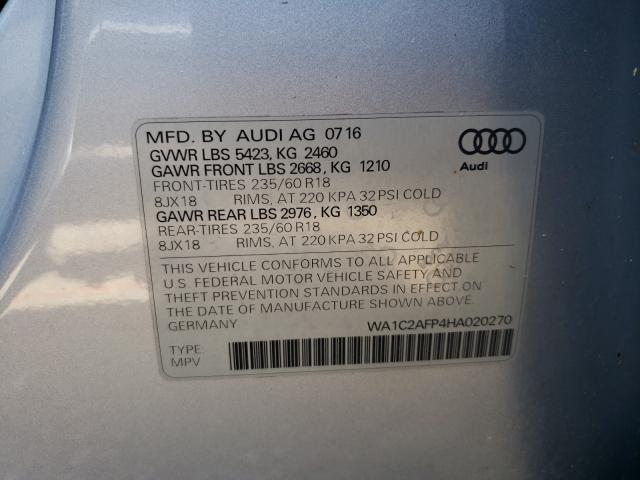 VIN WA1C2AFP4HA020270 2017 Audi Q5, Premium no.10