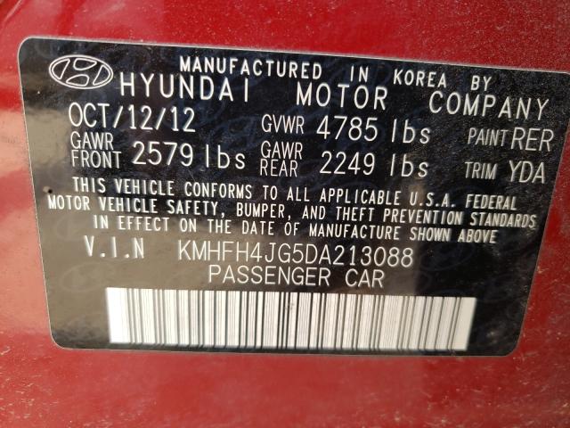 2013 HYUNDAI AZERA GLS KMHFH4JG5DA213088