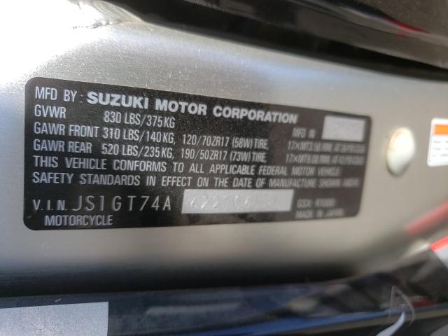 2002 SUZUKI GSX-R1000 JS1GT74A422104171