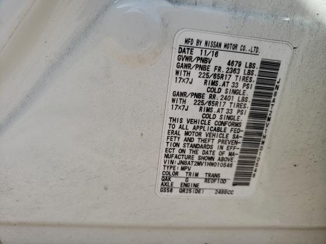 2017 NISSAN ROGUE S - JN8AT2MV1HW010546