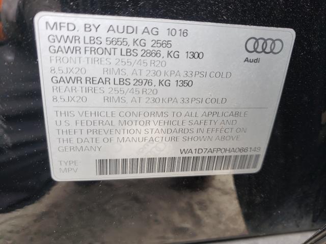 VIN WA1D7AFP0HA066149 2017 Audi Q5, Premium Plus S-... no.10