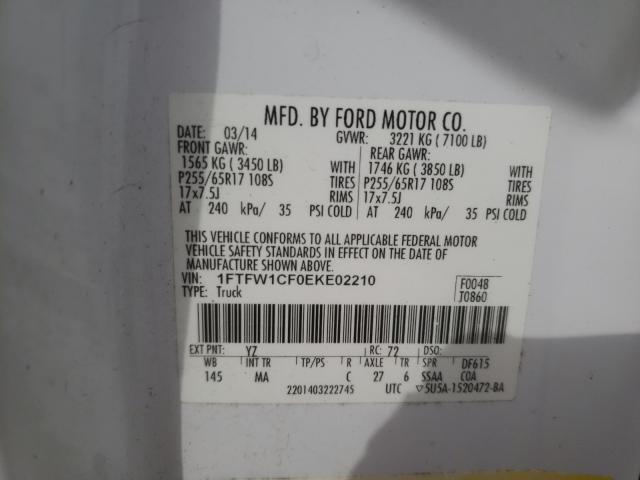 2014 FORD F-150 1FTFW1CF0EKE02210